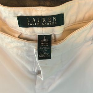 Lauren Ralph Lauren Classic White Size 8 Pants; Front/Back Pockets; Ankle Length